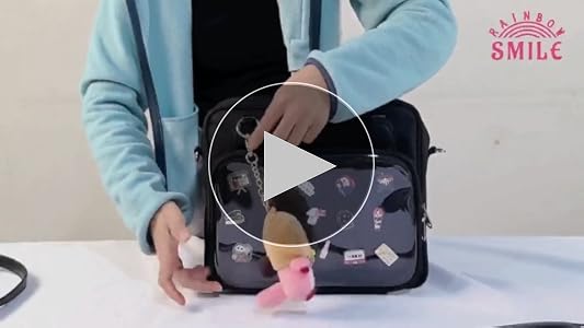 Amazon.com: RAINBOW SMILE Oxford Ita Bag Backpack Crossbody